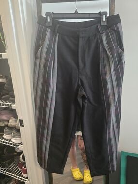 Gambit Spliced Check Tapered Trousers